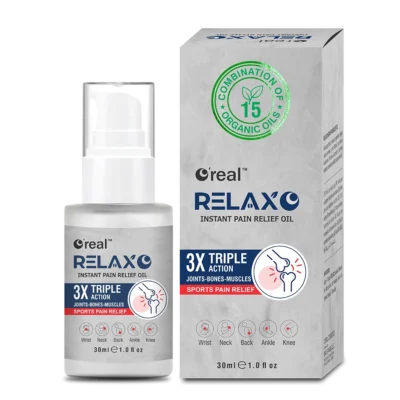 O’REAL RELAXO Instant Pain Relief Oil | Fast Relief • Natural Comfort • Restored Mobility (30ml,1.05oz)| BTK#Article